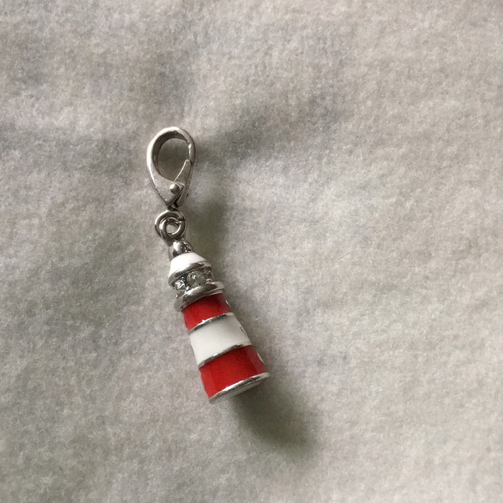 Enameled Lighthouse charm in 925 silver
